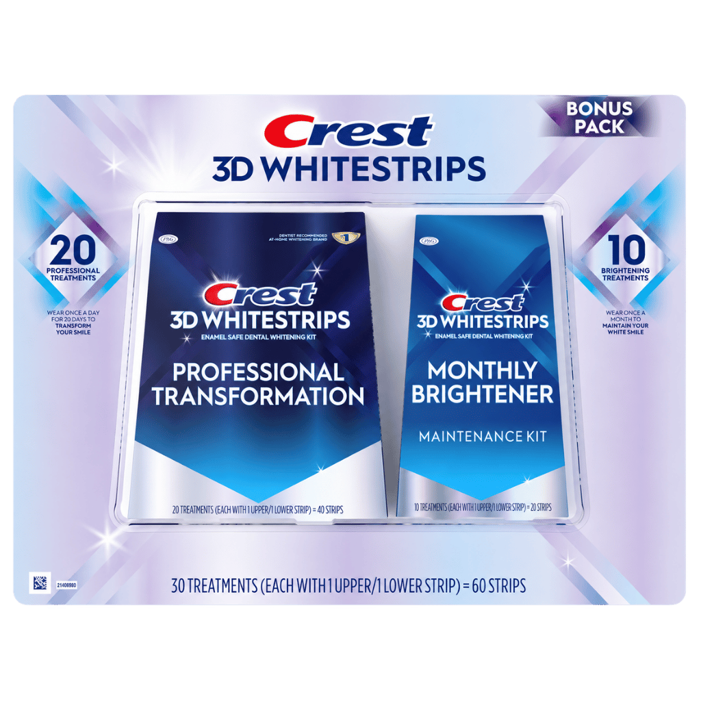 Crest 3D Whitestrips 20 Professional Treatments with 10 Bonus Brightening Treatments buy online USA - 1